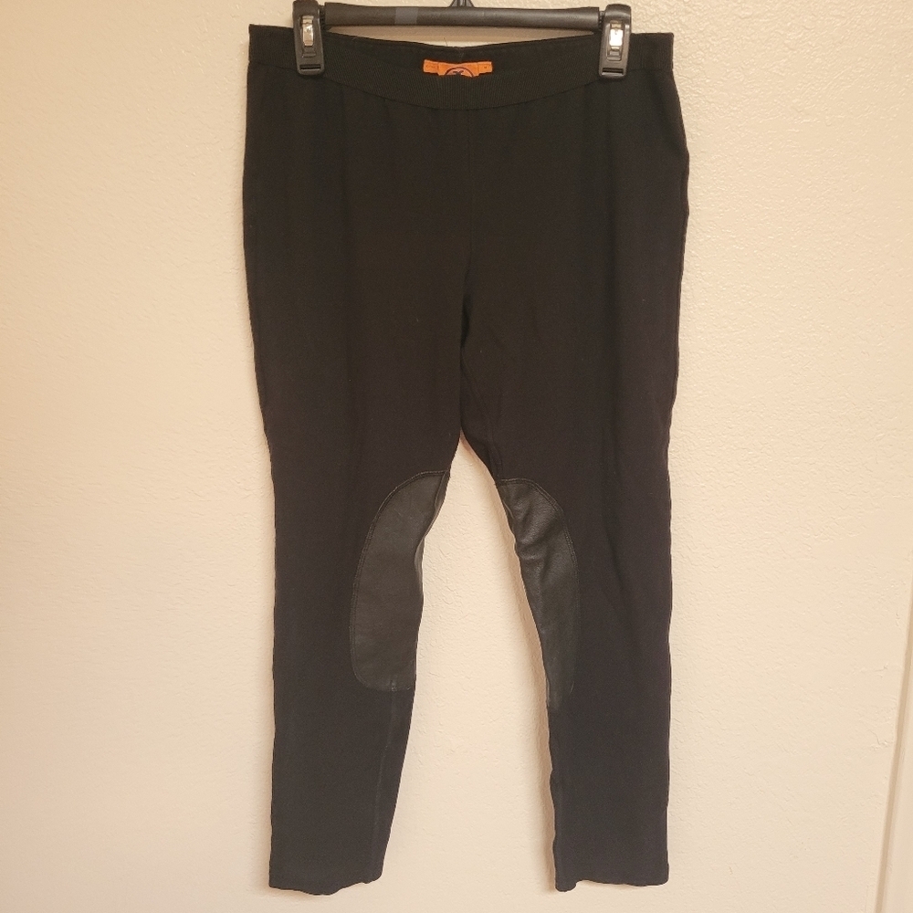 Tory Burch Black Leather Panel Jodhpur Leggings or Riding Pants